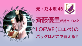 斉藤優里の持っていた「LOEWE(ロエベ)」のバッグはどこで買える？